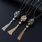 Crystal Pendant Tassel Long Necklace N4491