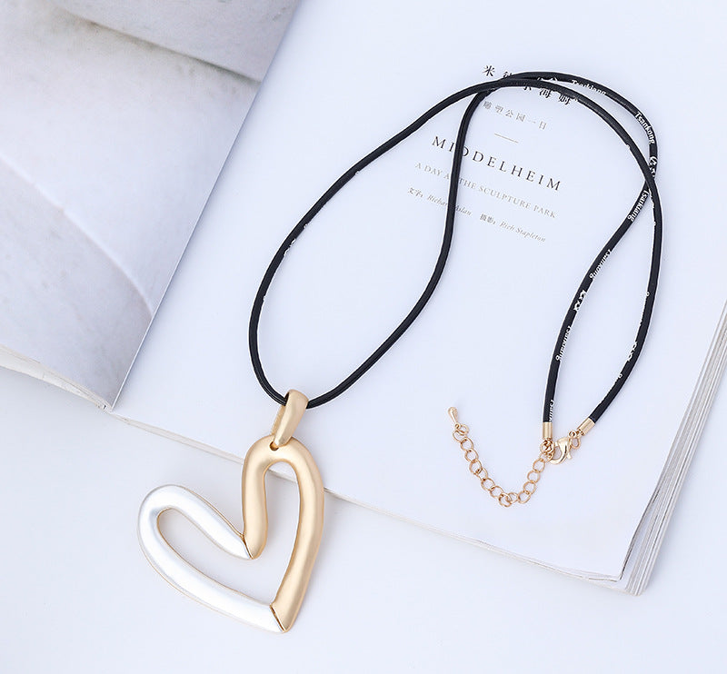 Heart Pu Leather Necklace N4521