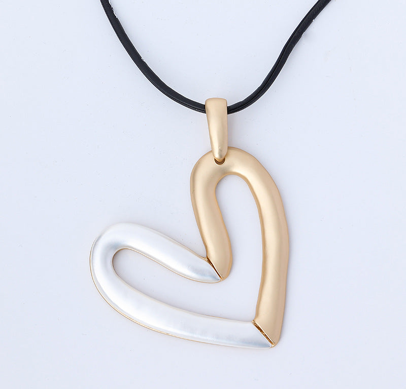 Heart Pu Leather Necklace N4521