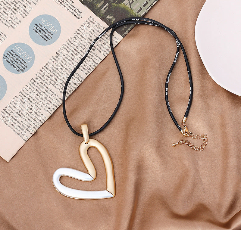 Heart Pu Leather Necklace N4521
