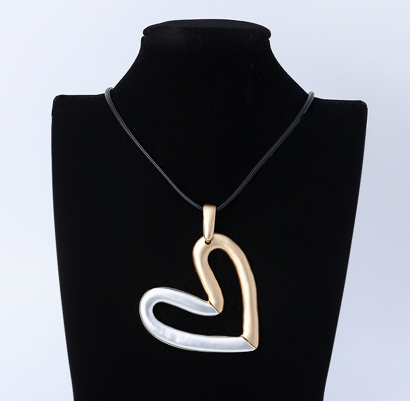 Heart Pu Leather Necklace N4521