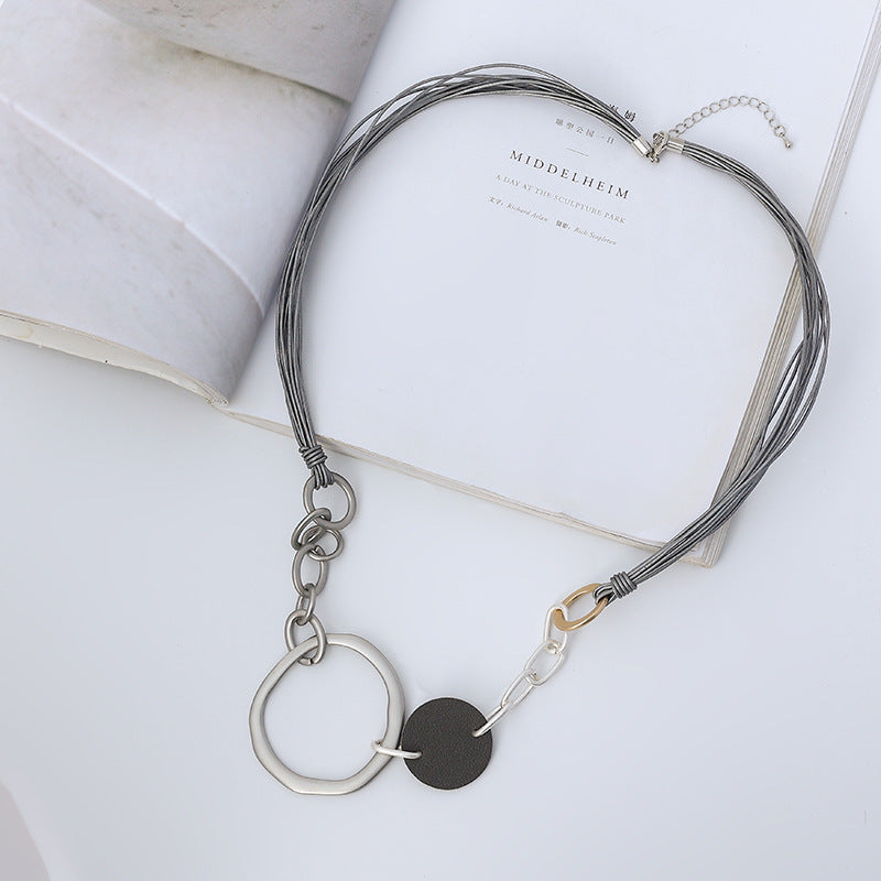 Geometry Alloy Pendant Necklace N4554