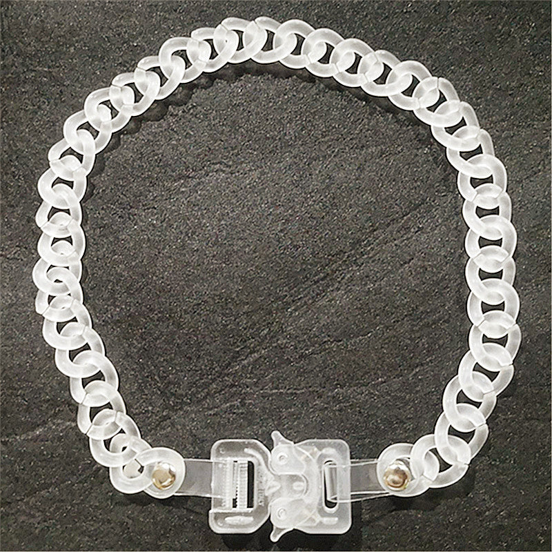 Buckle Acrylic Chain Necklace N4633