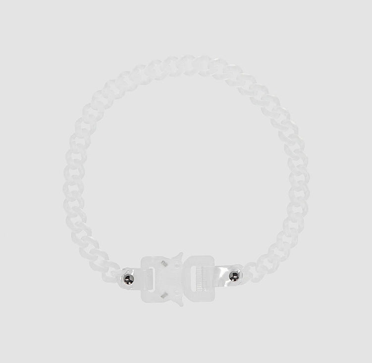 Buckle Acrylic Chain Necklace N4633
