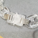 Buckle Acrylic Chain Necklace N4633