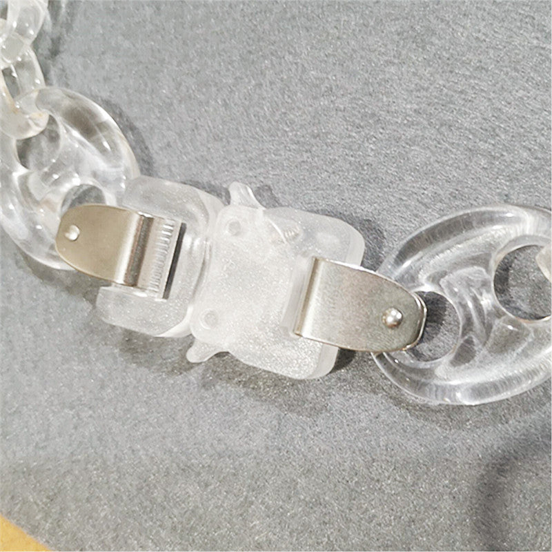 Buckle Acrylic Chain Necklace N4633