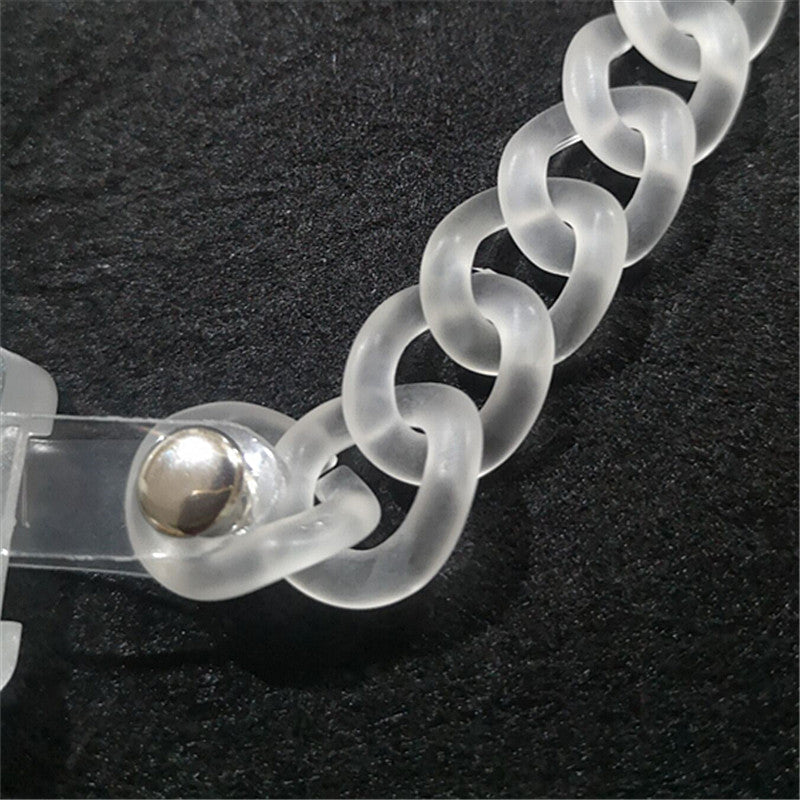 Buckle Acrylic Chain Necklace N4633