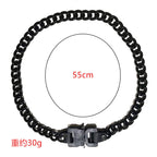 Buckle Acrylic Chain Necklace N4633