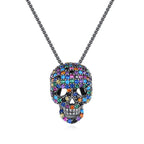 Skull Cubic Zirconia Pendant Necklace N4663
