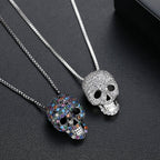 Skull Cubic Zirconia Pendant Necklace N4663