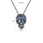 Skull Cubic Zirconia Pendant Necklace N4663
