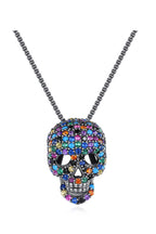 Skull Cubic Zirconia Pendant Necklace N4663