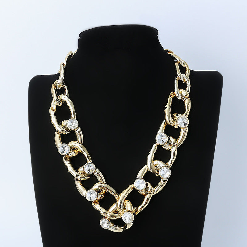 Alloy Hoop Chain Necklace N4688