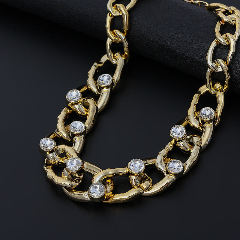Alloy Hoop Chain Necklace N4688