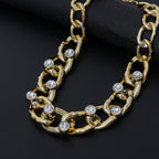 Alloy Hoop Chain Necklace N4688