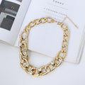 Alloy Hoop Chain Necklace N4688