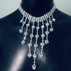 Tassel Rhinestone Necklace N4695