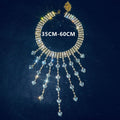 Tassel Rhinestone Necklace N4695