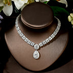 Cubic Zirconia Necklace Bracelet Earrings  Rings N4785-SET
