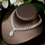 Cubic Zirconia Necklace Bracelet Earrings  Rings N4785-SET