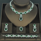 Cubic Zirconia Necklace Bracelet Earrings  Rings N4786-SET