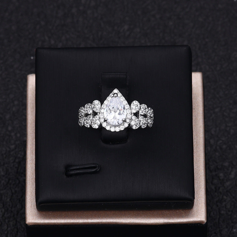 Cubic Zirconia Necklace Bracelet Earrings  Rings N4787-SET