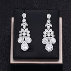 Cubic Zirconia Necklace Bracelet Earrings  Rings N4787-SET