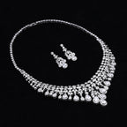 Cubic Zirconia Necklace Bracelet Earrings  Rings N4787-SET