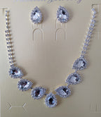 Teardrop Rhinestone Necklace Set N4850