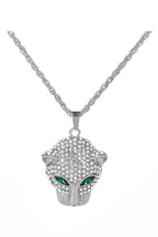Leopard Head Rhinestone Pendant Necklace N4858