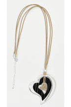 Heart Pendant Leather Necklace N4920