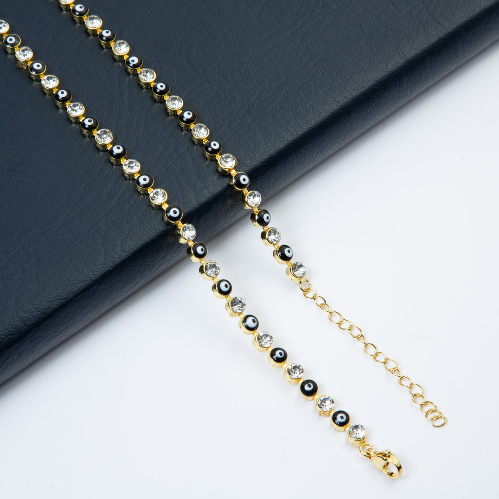 Evil Eye Rhinestone Necklace N4925