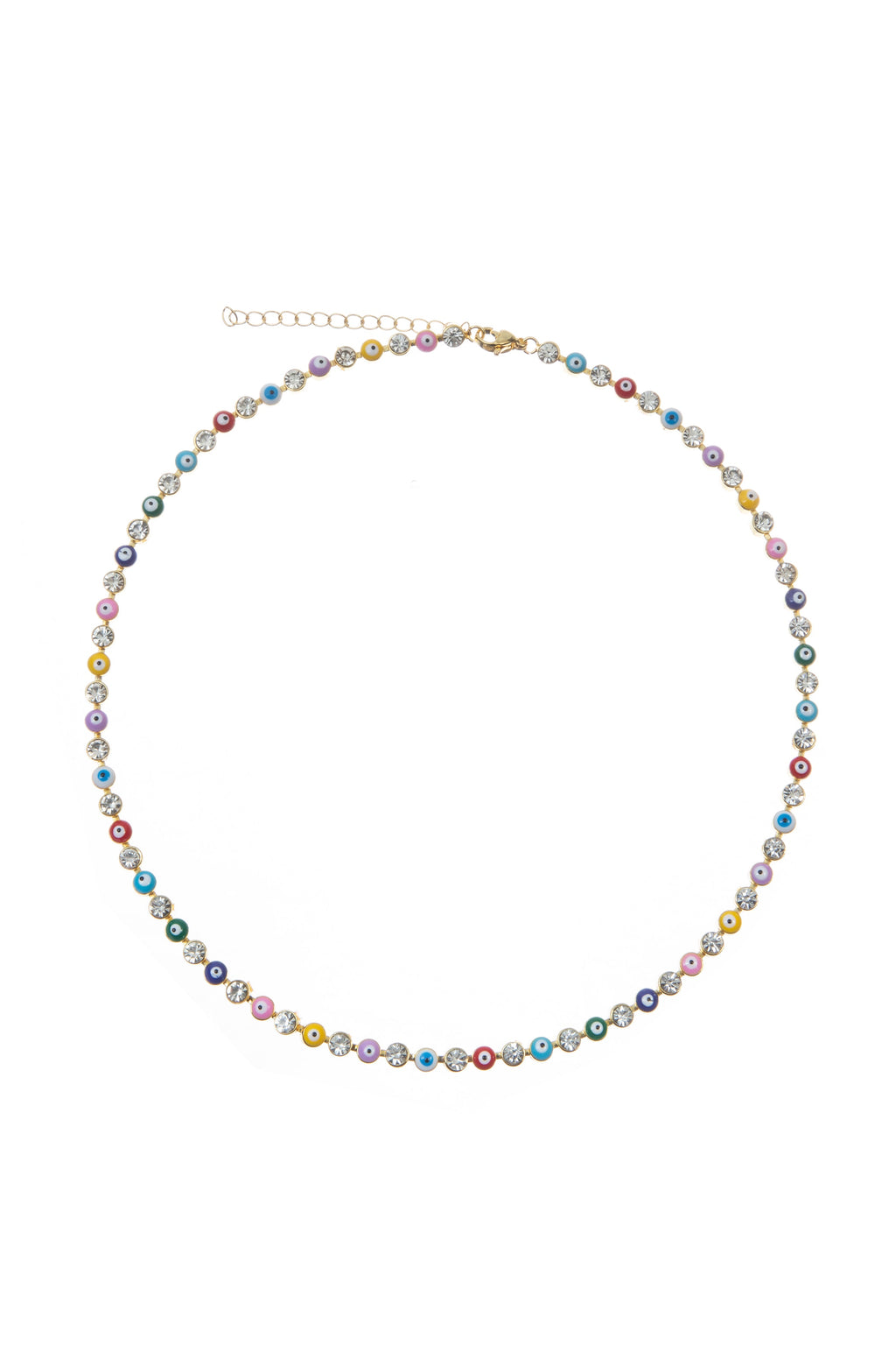 Evil Eye Rhinestone Necklace N4925