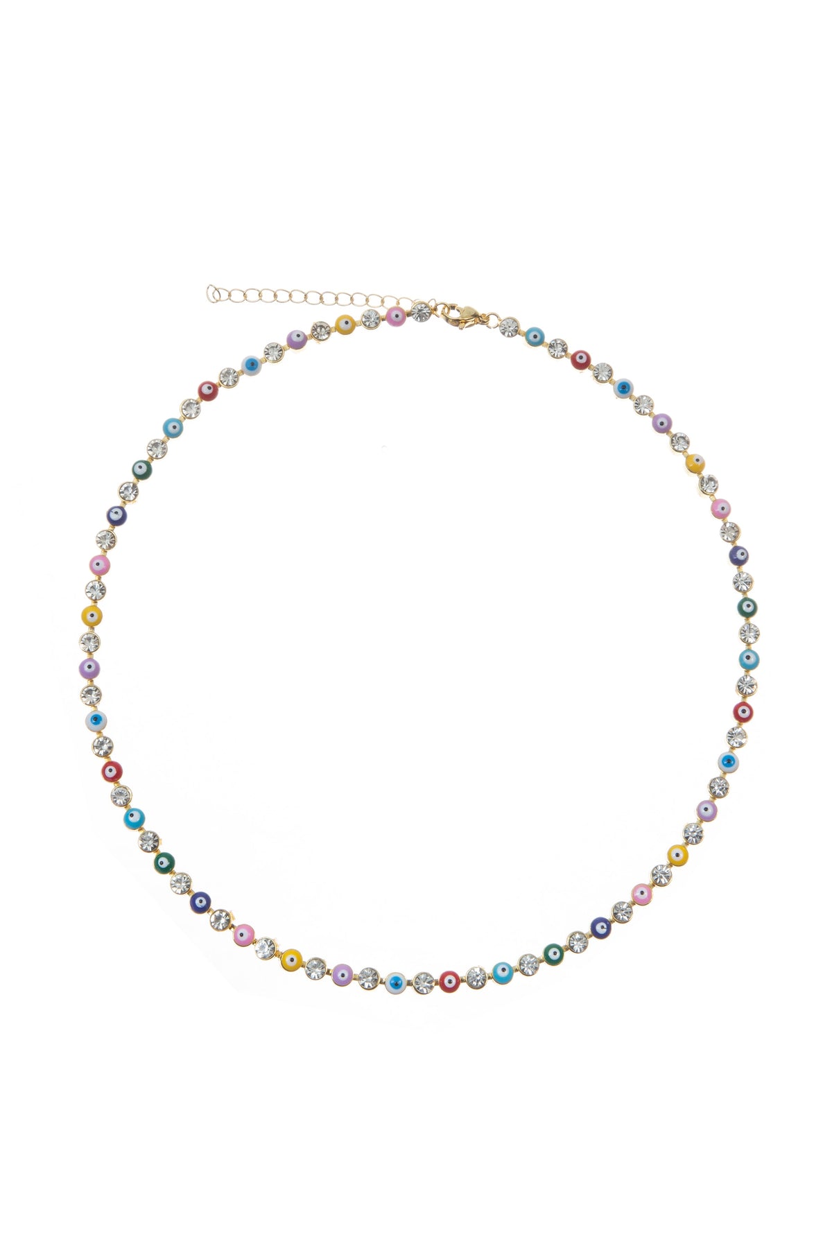 Evil Eye Rhinestone Necklace N4925