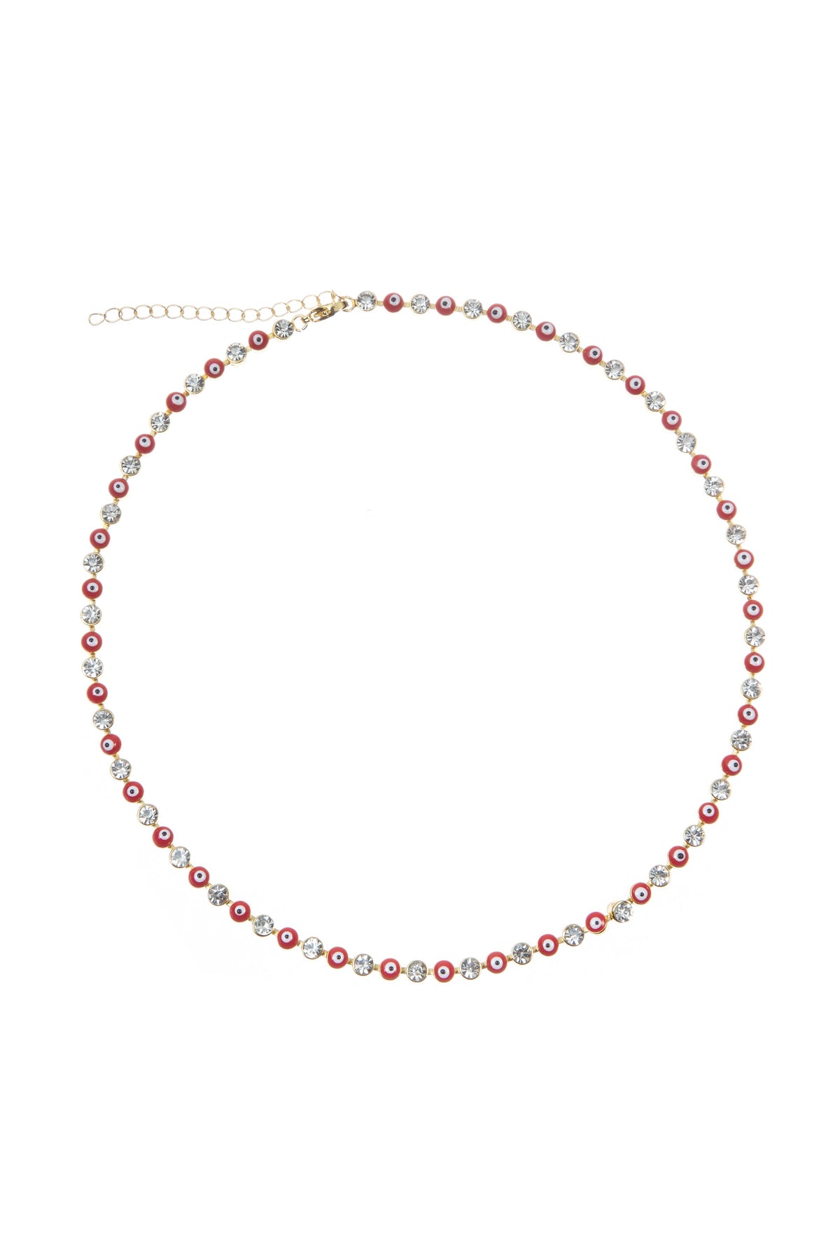 Evil Eye Rhinestone Necklace N4925