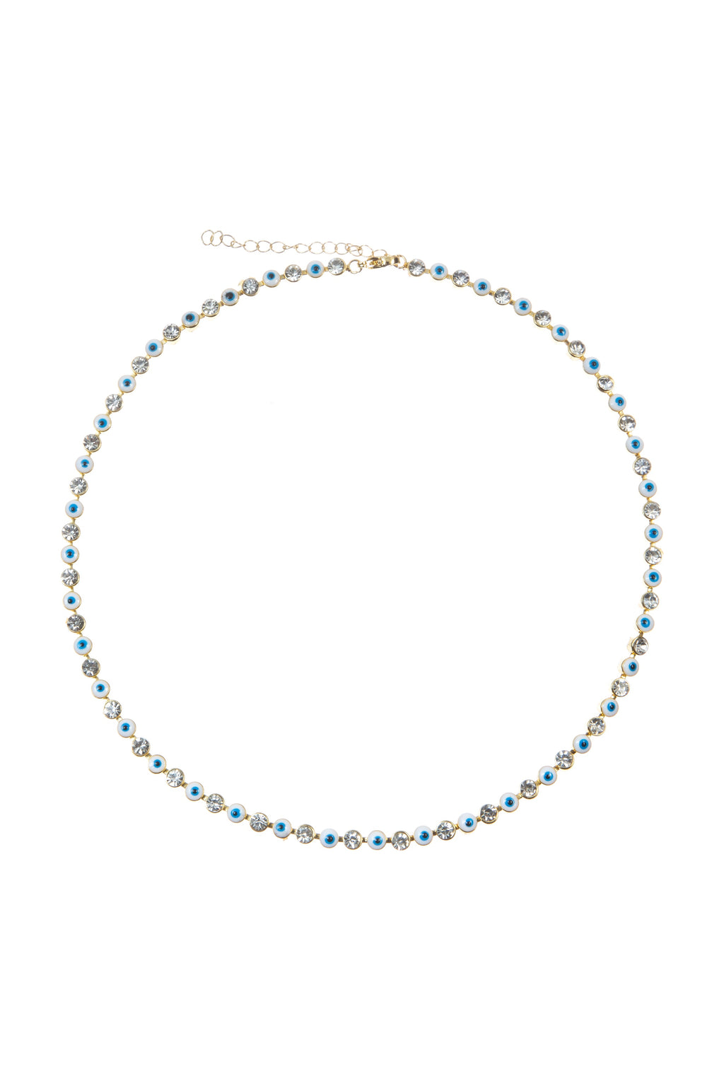 Evil Eye Rhinestone Necklace N4925