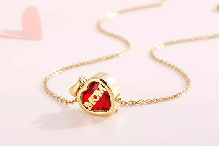 Heart MOM Stainless Steel Chain Necklace N4929