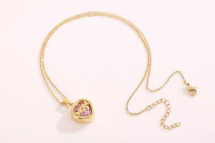 Heart MOM Stainless Steel Chain Necklace N4929