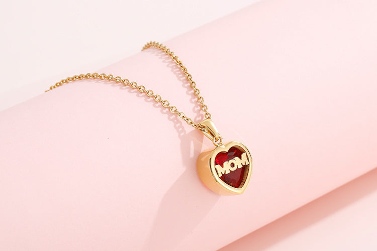 Heart MOM Stainless Steel Chain Necklace N4929