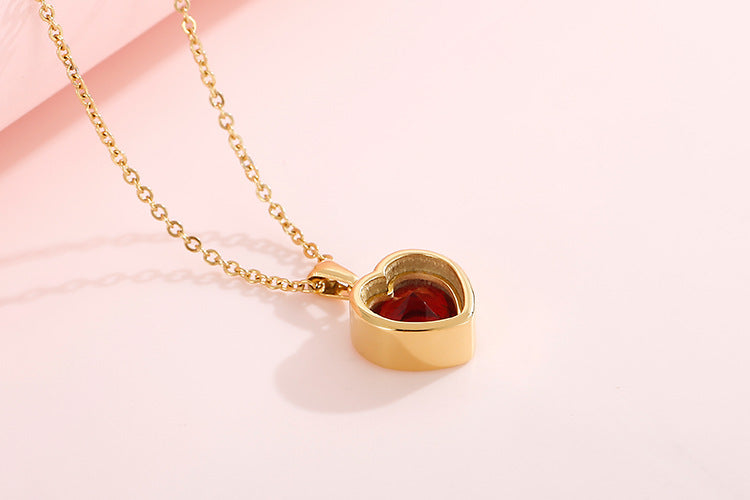 Heart MOM Stainless Steel Chain Necklace N4929
