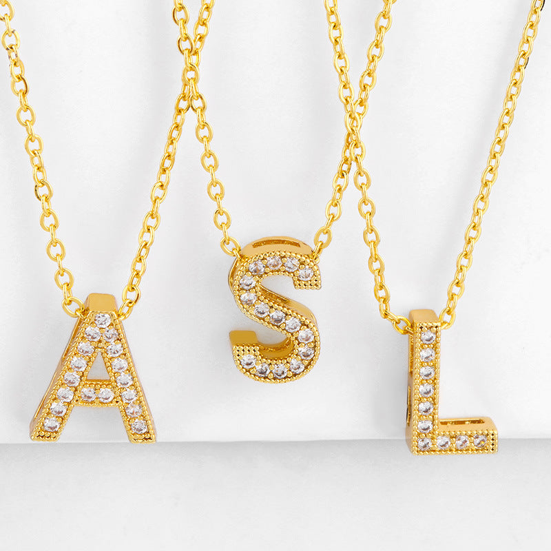 Alphabet Cubic Zirconia Necklace N4945