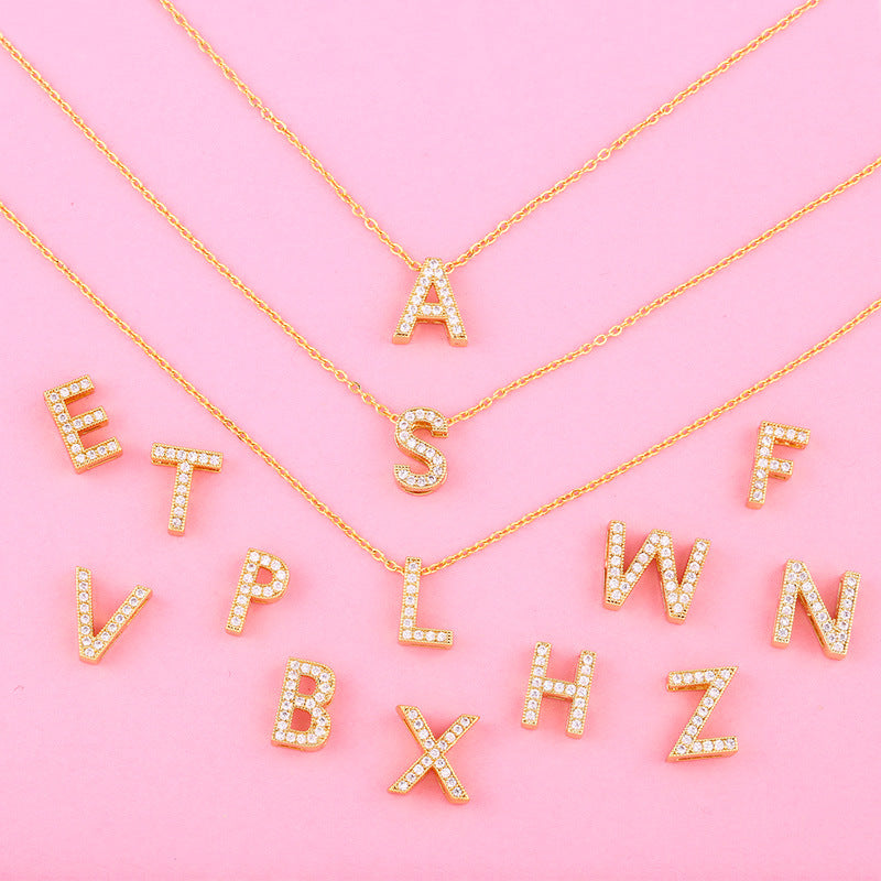 Alphabet Cubic Zirconia Necklace N4945