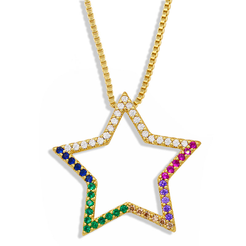Star Cubic Zirconia Chain Necklace N4947