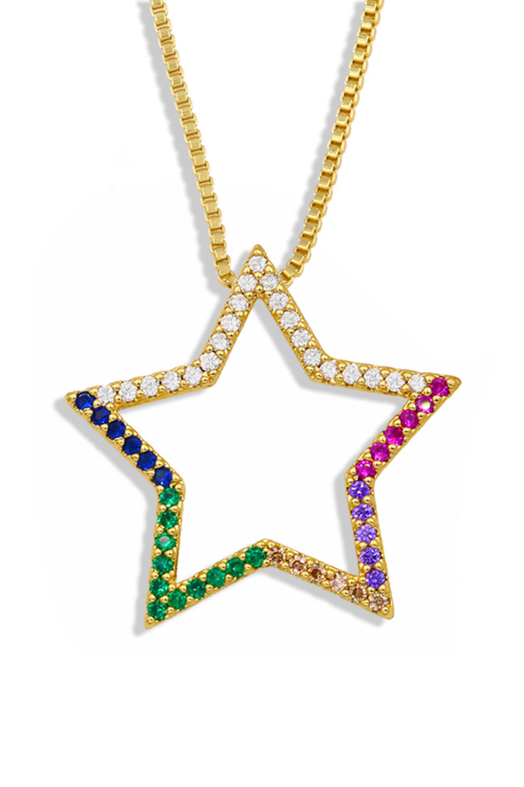 Star Cubic Zirconia Chain Necklace N4947