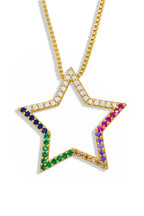 Star Cubic Zirconia Chain Necklace N4947