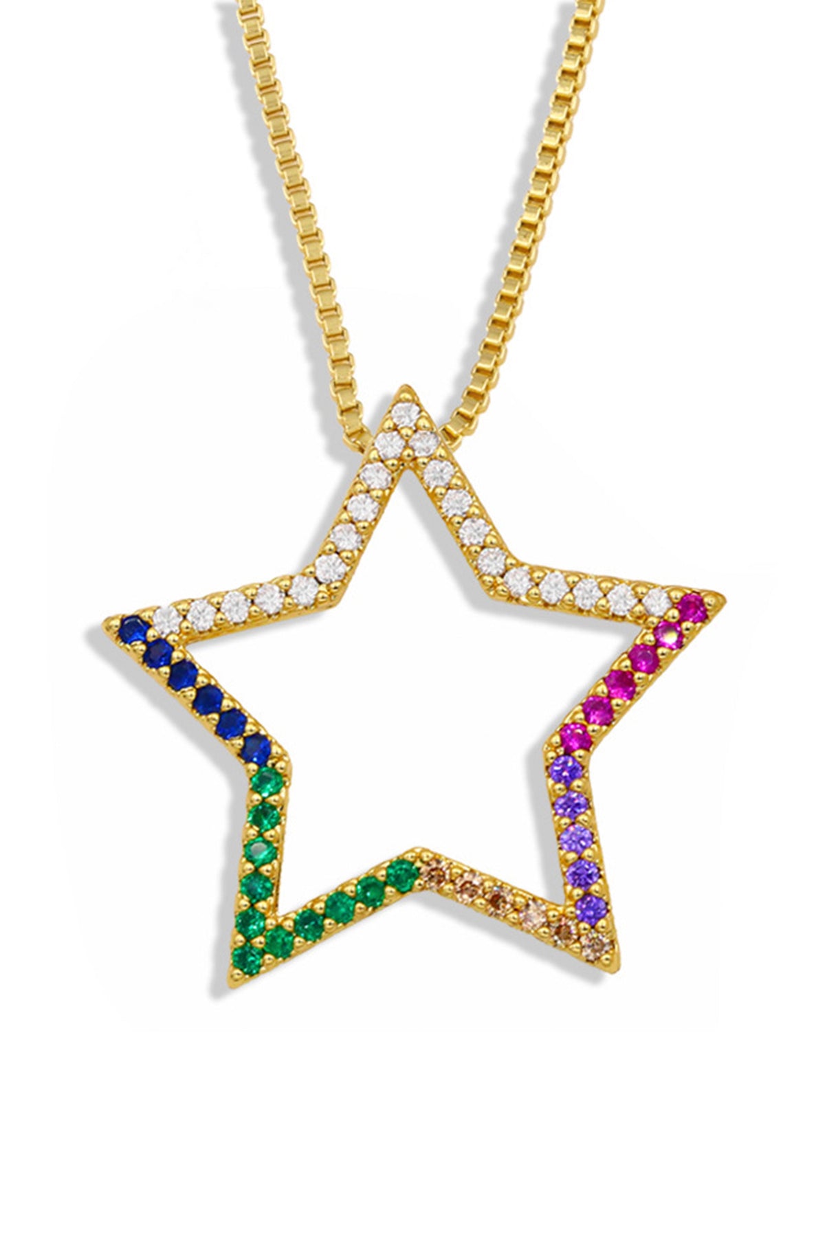 Star Cubic Zirconia Chain Necklace N4947