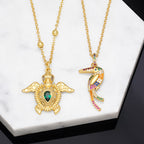 Parrot Cubic Zirconia Chain Necklace N4955