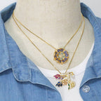 Floral Cubic Zirconia Chain Necklace N4963