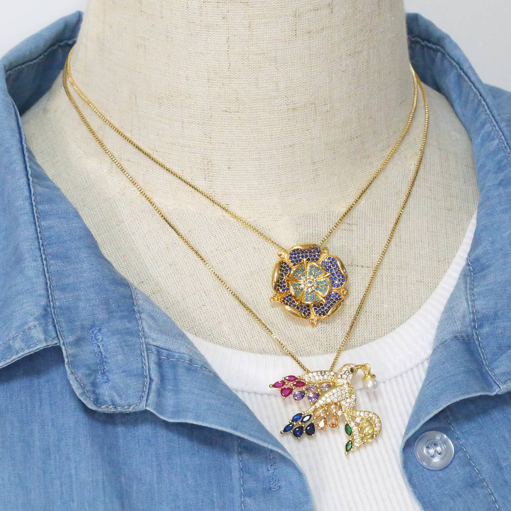 Bird Cubic Zirconia Chain Necklace N4965