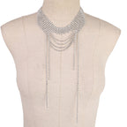 Multilayer Tassel Rhinestone Necklace N5003
